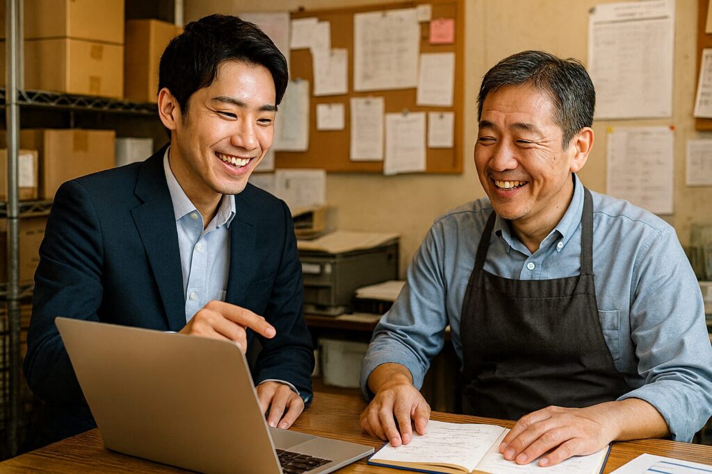 SNSやWEBのデジタルマーケティングを実践する中小企業診断士と飲食店経営者