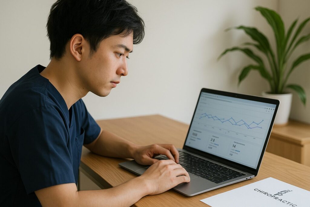整体院のホームページ集客のため、SEOを強化しているスタッフの画像