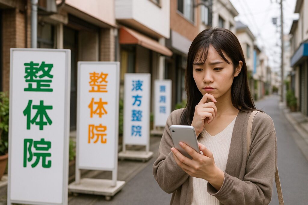 整体院の集客が難しい理由でどこも同じに見えて悩んでいる女性