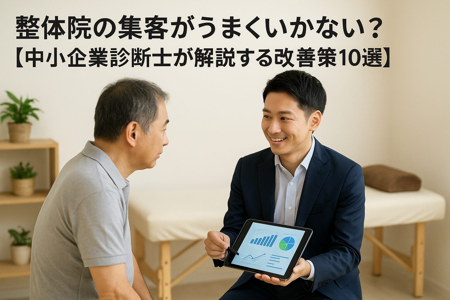 整体院の集客を中小企業診断士が院長に教えている画像