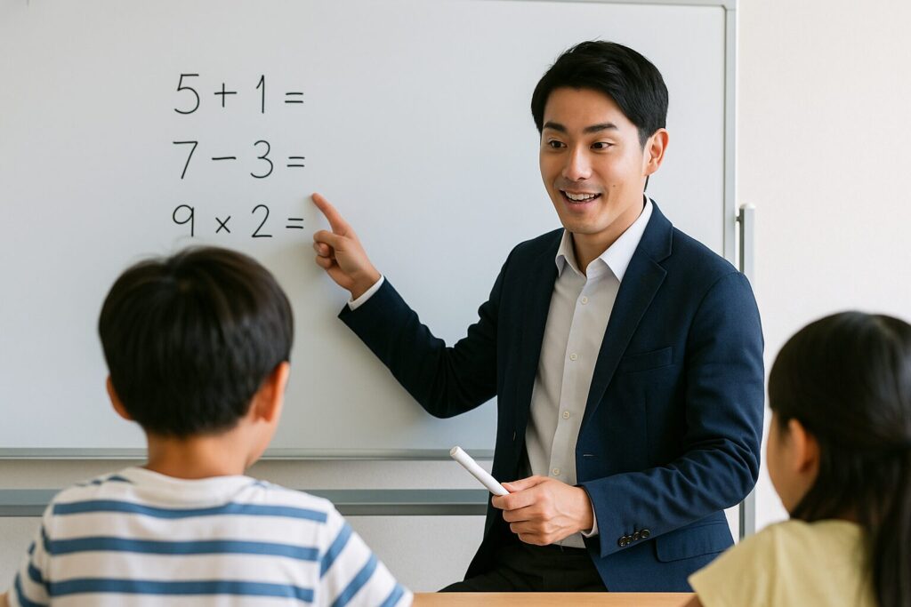 適正な塾講師の受講価格はどれくらいか悩みながら授業を教える塾講師