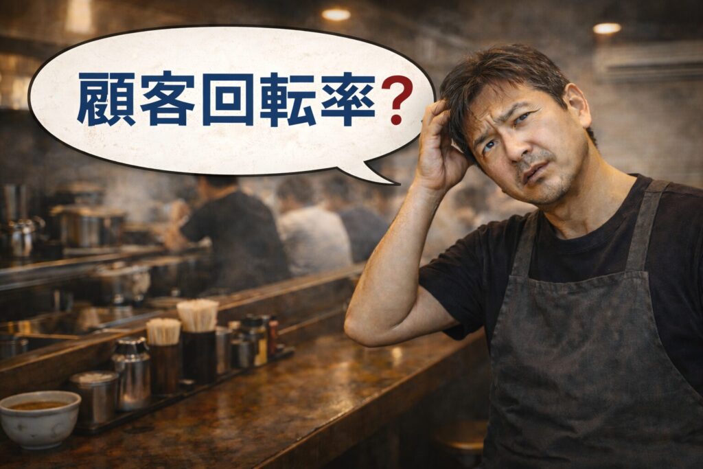 顧客回転率の考え方が分からず、経営判断に悩む小規模ラーメン店の経営者